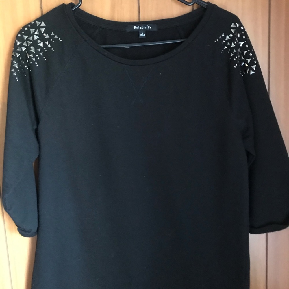 3/4 sleeve Sweater with embellished Sleeves